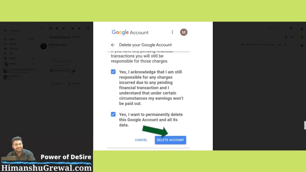 Delete your Google Account