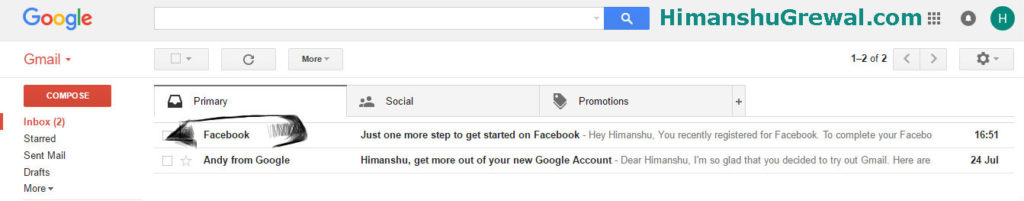 Facebook - Gmail Account - Verify process