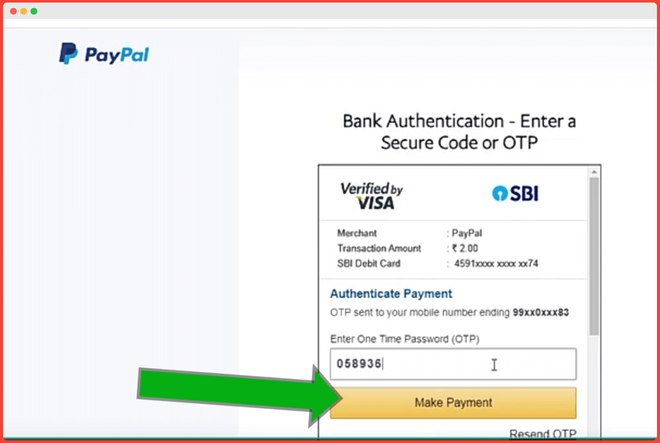 Verify Paypal Account India