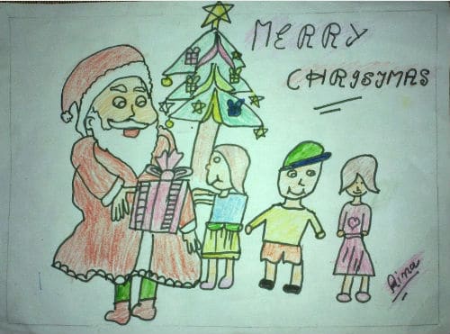 Merry Christmas Clip Art Black and White Images