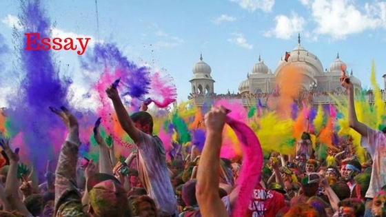 Holi essay in hindi language for class 5, 7, 10