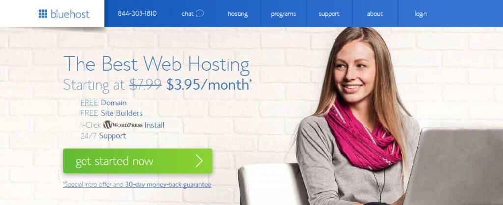 Bluehost official page buy hosting