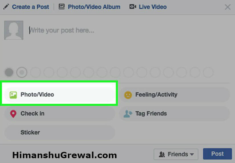 How to Upload Images and Video on FB in Hindi