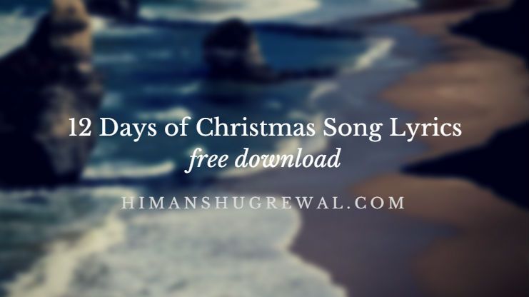 12 Days of Christmas Song Lyrics in English Free Download