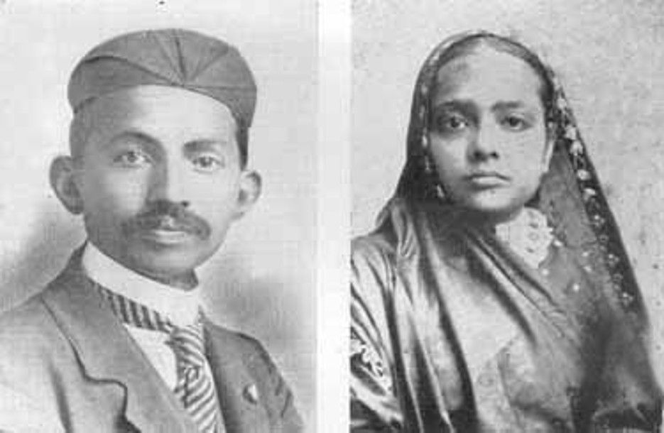 Gandhi and his wife Kasturba