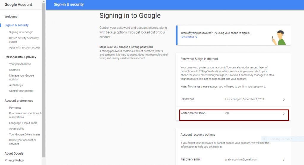 Gmail Me Google 2-Step Verification Kaise Enable Kare