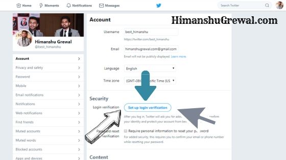 How to Enable Two-Factor Authentication For Twitter in Hindi