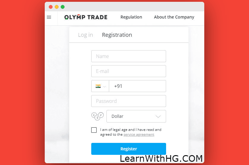 How To Create Olymp Trade Account in Hindi